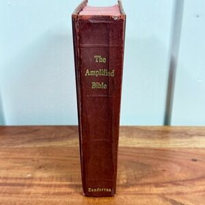 VTG 1965 Zondervan The Amplified Bible Red Hardcover First Printing Annotated